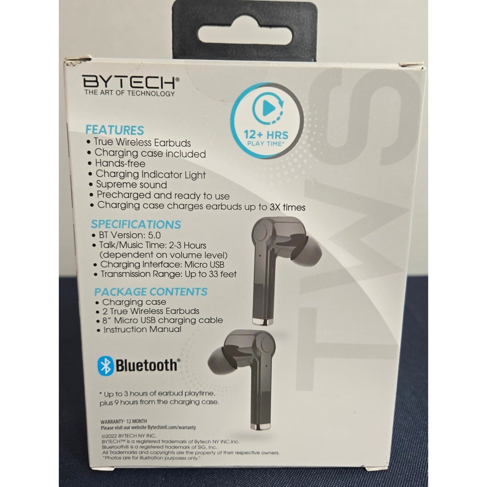 BYTECH  True Wireless Earbuds Bluetooth And Charger Case, Pre Paired. BRAND NEW - Picture 4 of 4